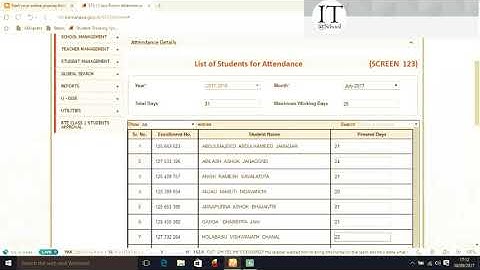 SATS HOW TO FILL MONTHLY STUDENTS ATTENDANCE