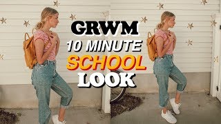 10 MINUTE Look For School (Makeup, Hair + Outfit)