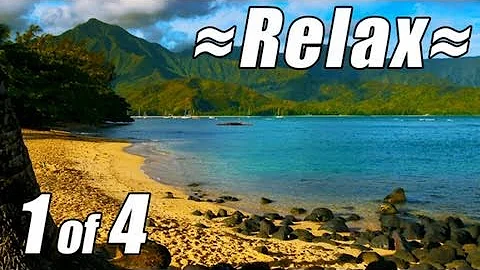 RELAXATION VIDEO #1 HD KAUAI Best Beaches wave sounds relaxing Ocean Waves Sleep bedtime lullaby