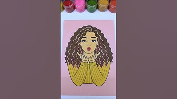 So Satisfying Sand Art 🎨✨ Beautiful Girl | Relaxing ASMR #shorts