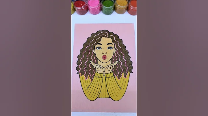 So Satisfying Sand Art 🎨✨ Beautiful Girl | Relaxing ASMR #shorts