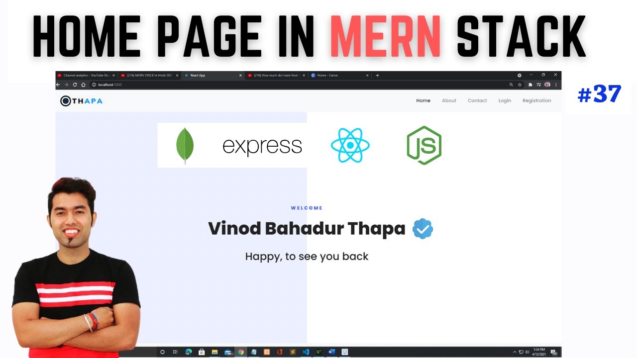 Working Dynamic Home Page in MERN Stack 