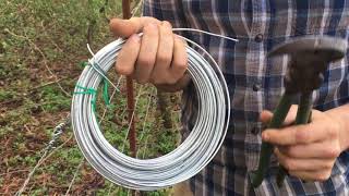 How to tighten a loose Barbwire fence without a fence stretcher