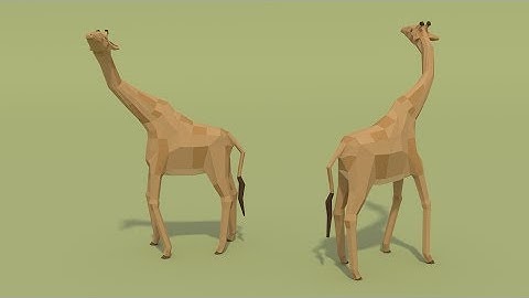 | PigArt | BLENDER Low Poly: Giraffe