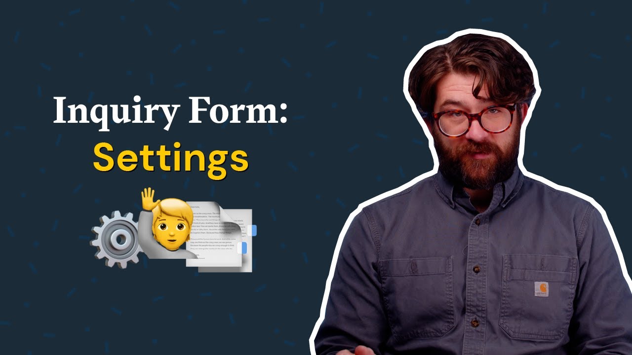 Inquiry Form: Settings