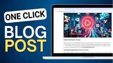 1-Click Blog Post Writer: Create Optimized Blog Content in Minutes