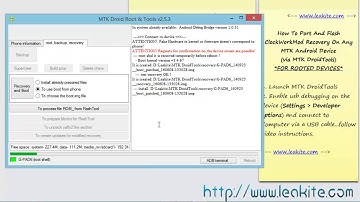 [Leakite] Auto-port and flash CWM recovery on rooted MTK devices
