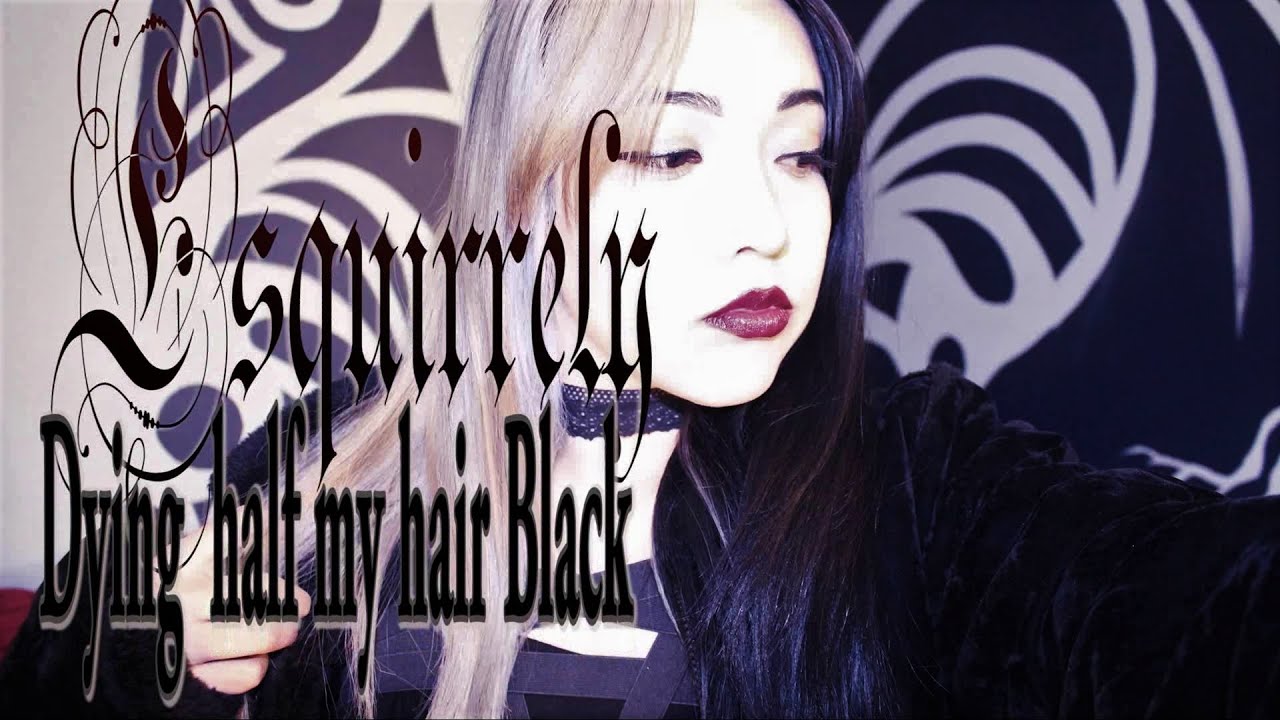 Split Dye Hair Tutorial Black And Silver Youtube