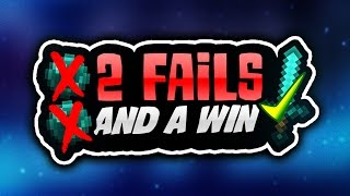 2 FAILS AND A WIN! (Minecraft Mega Skywars)