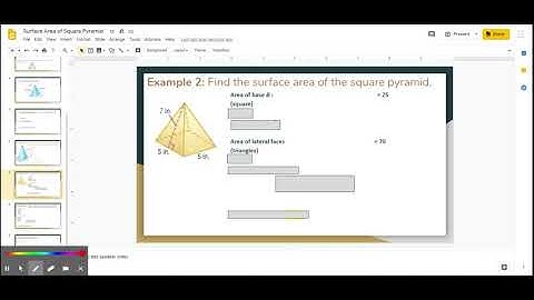 Surface Area of Square Pyramid - Google Slides