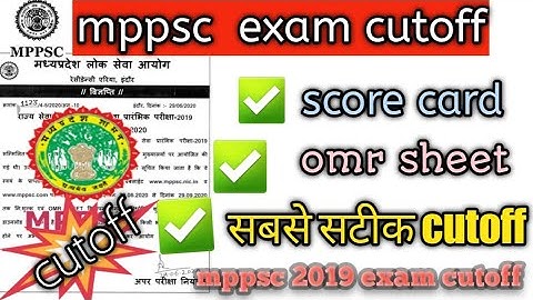 Mppsc cut off 2020| mppsc latest result  update | mppsc 2019 vacancy latest update