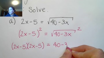 6.6 Radical Equations: Part 1