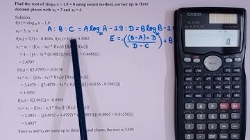 HOW TO FIND ROOT OF EQUATION BY SECANT METHOD USING CALCULATOR | NUMERICAL METHODS | ENGG. MATHS