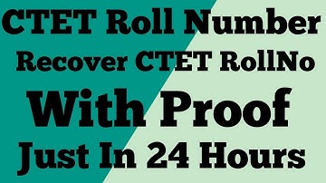 How to Know ROLL Number of CTET To Check Result