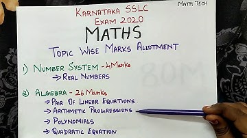 KARNATAKA SSLC PASSING PACKAGE 2020||MATHEMATICS TOPIC WISE MARKS ALLOTMENT||BERACAH COACHING CENTRE