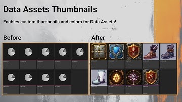 Data Assets Thumbnails for Unreal Engine plugin showcase