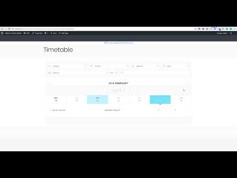 MEC - Timetable