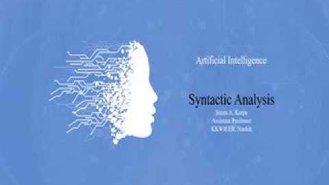 Syntax analysis in NLP