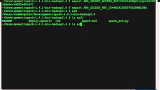 Set up an Apache Spark Cluster on Amazon EC2 Part 1