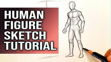 How to draw human figure Sketch drawing |  Sketching Tutorial for beginners Art techniques  Basics