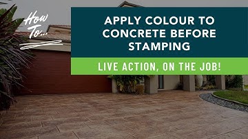 How To Apply Colour Hardener Before Concrete Stamping