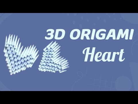 How to make 3D Origami heart / DIY / Origami heart tutorial - YouTube