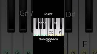 Saalar BGM piano tutorial | Prabhas song #shorts #trending