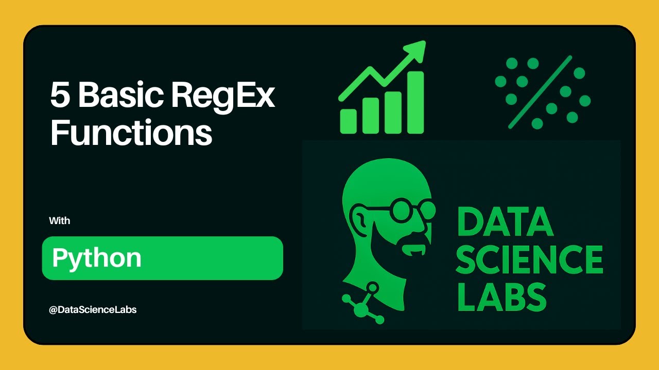 make python scripts smarter with regex: 5 practical re... 5 Basic Regex Functions in Python - YouTube