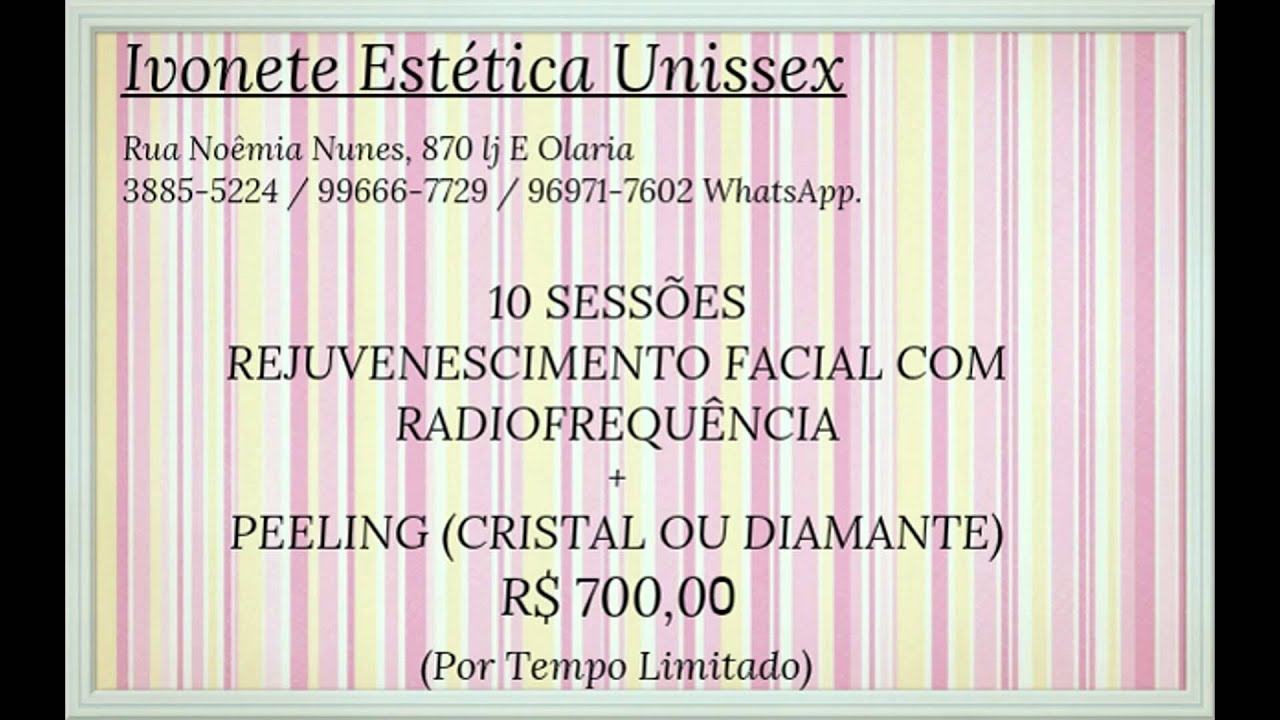 IVONETE ESTÉTICA UNISSEX PROMOÇÕES DE VERÃO 2016