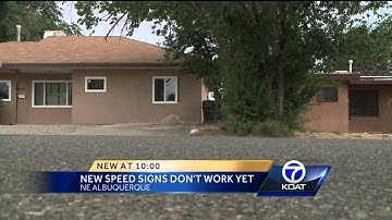 New Speed Signs Don