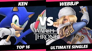 WTT 2023 - KEN (Sonic) Vs. WebbJP (Sheik) Smash Ultimate - SSBU