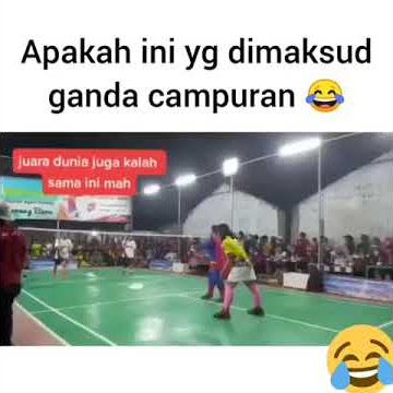 LUCU.. BANCI MAIN BADMINTON 😂