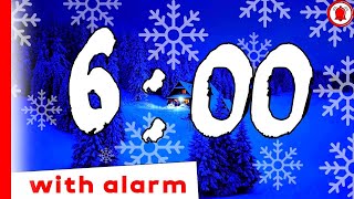 ⌛ 6 minute snow timer without music (no music with alarm)