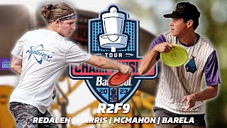 2023 Disc Golf Pro Tour Championship | R2, F9 SEMIS | Redalen, Harris, McMahon, Barela | Gatekeeper