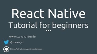 React Native Setup Lesson 3