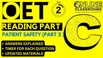 oet reading sample nurses ( part C ) OET 2.0 Online Classroom