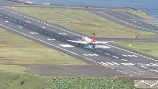 HARD LANDING EASYJET A320 grounded at Madeira Airport
