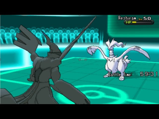 The final fight: Reshiram Vs Zekrom