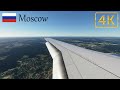 Realistic SSJ100 Moscow approach *real sounds* | MSFS [4K]