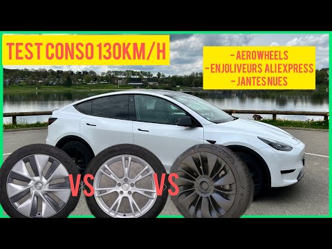 Est ce que les enjoliveurs Ali Express consomment plus ? Test conso sur  Tesla Model Y 