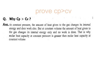 why cp greater than cv