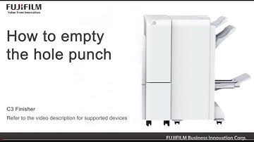 How to empty the hole-punch bin in the C3 FINISHER