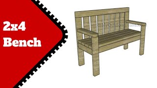 http://myoutdoorplans.com/furniture/2x4-bench-plans/ Detailed instructions for building a 2x4 bench. If you follow the instructions you 