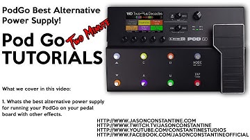 PodGo: Two Minute Tutorial - Whats the best alternative power supply?