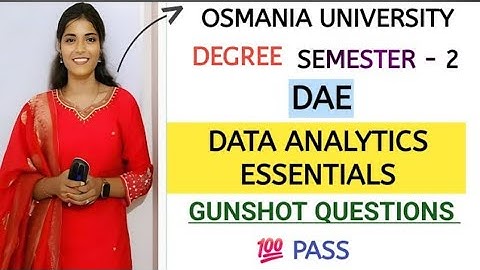 DATA ANALYTICS ESSENTIALS || DAE || IMPORTANT QUESTIONS || SEM-2 O.U || 💯 PASS @shivanipallela