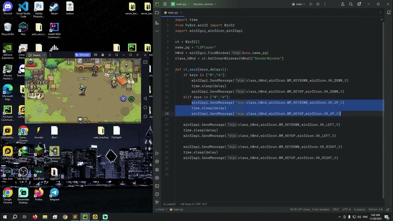 Python win32 EP.8- send keybord - ตัวอย่าง - YouTube