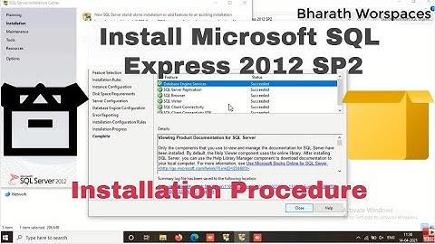 How to install Microsoft SQL Express SP2 (Special Pack 2) for x64 bit in Win 10.| Bharath Workspaces