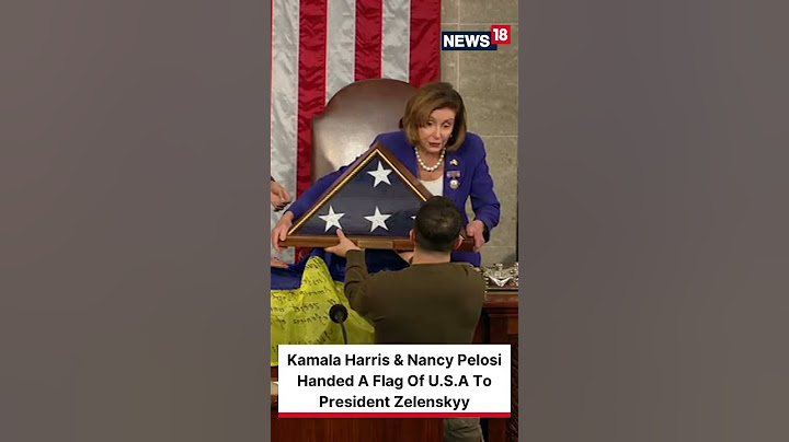 Zelensky Speech Congress | Pelosi & US VP Harris Get Ukraine Flag From Zelensky | Russia Ukraine War