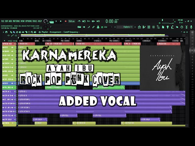 KARNAMEREKA - AYAH IBU (ROCK POP PUNK COVER) ADDED VOCAL ORIGINAL PITCH #liriklagu class=