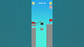 Draw Bridge puzzle level 185 #game #bridge #gameplay #puzzlegame#draw #gaming #drawing#shorts#games